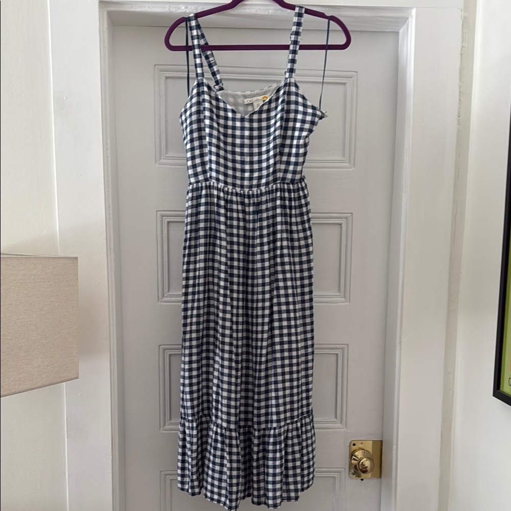 C&C California Navy and White Checkered Dress